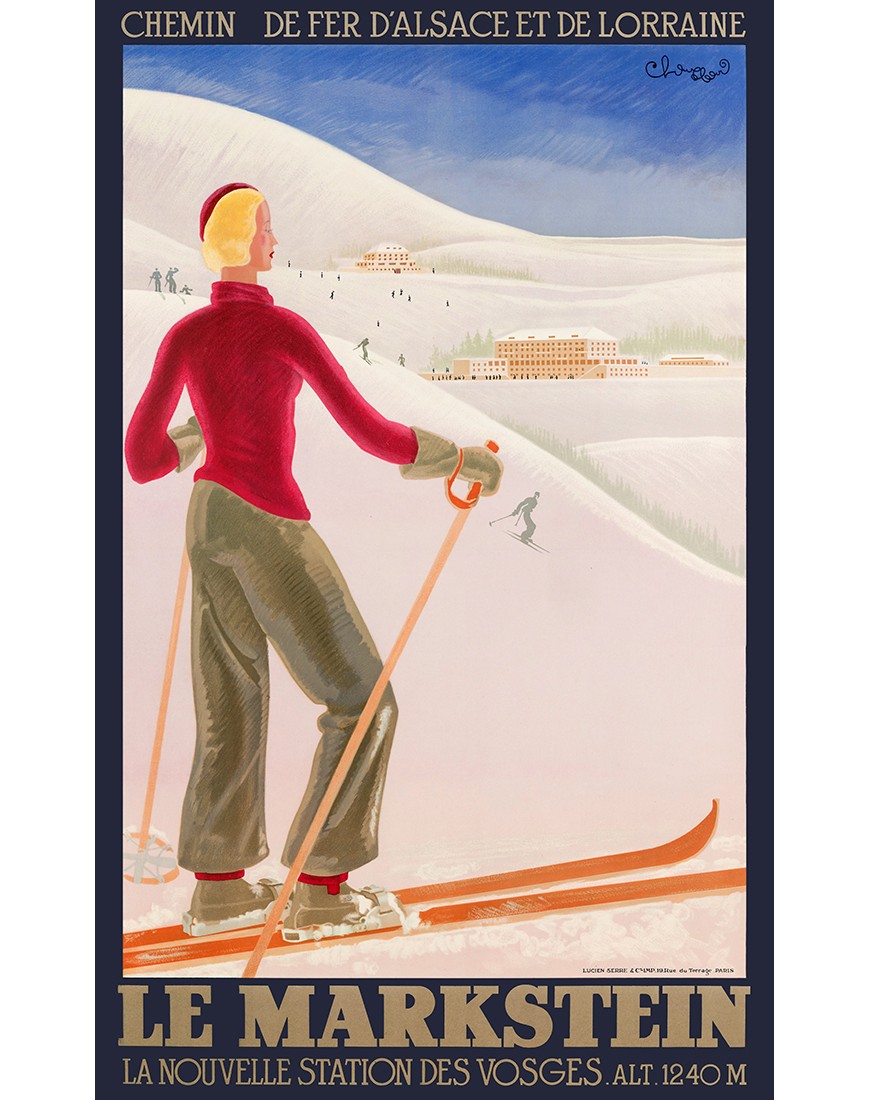 Affiche vintage – Chemins de fer d’Alsace et de Lorraine – Le Markstein