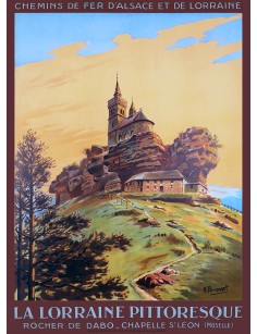 Affiche vintage – Chemins de fer d’Alsace et de Lorraine – Rocher de Dabo