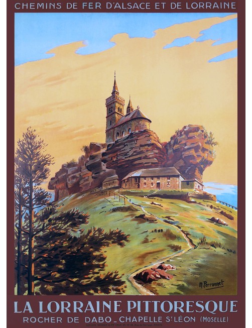 Affiche vintage – Chemins de fer d’Alsace et de Lorraine – Rocher de Dabo Affiche vintage – Chemins de fer d’Alsace et de Lorraine – Rocher de Dabo