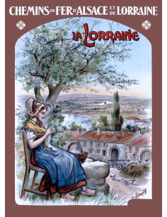 Affiche ancienne – Chemins de fer d’Alsace et de Lorraine – La Lorraine