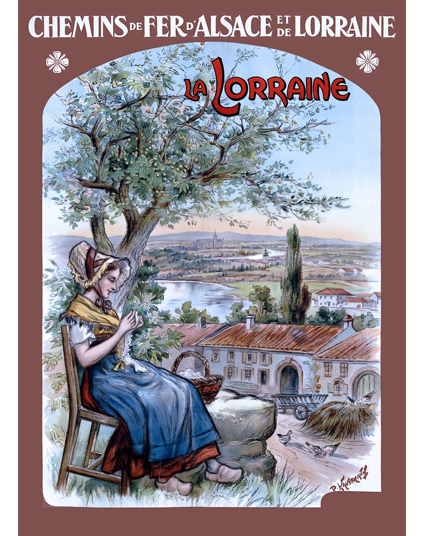 Affiche ancienne – Chemins de fer d’Alsace et de Lorraine – La Lorraine
