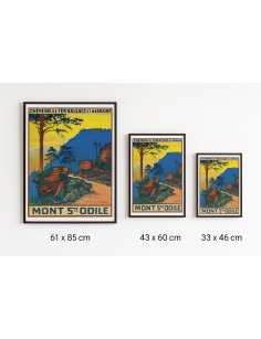 Affiche Mont Sainte-Odile – Formats 61x85, 43x60 et 33x46 cm encadrés