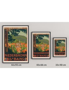 Affiche Niederbronn-les-Bains – Formats 61x84, 43x59 et 33x45 cm