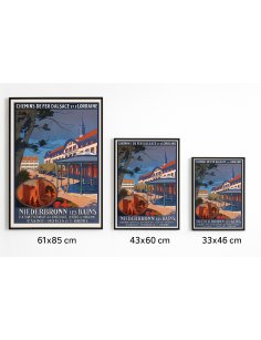 Affiche Niederbronn-les-Bains – Formats 61x85, 43x60 et 33x46 cm encadrés