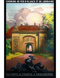 Affiche vintage – Phalsbourg, la porte de France et son architecture défensive