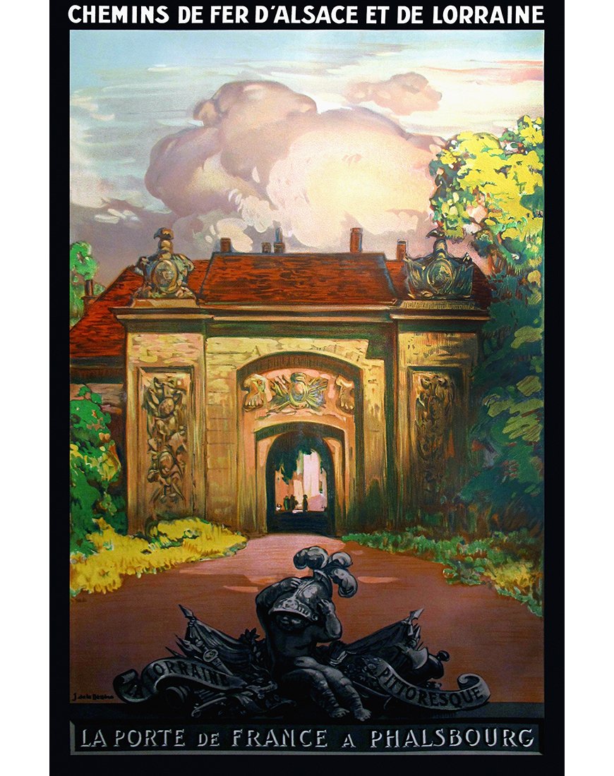 Affiche vintage – Phalsbourg, la porte de France et son architecture défensive
