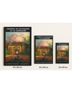 Affiche Phalsbourg – Formats 61x92, 43x65 et 33x50 cm encadrés sur mur neutre