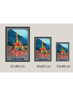 Affiche Chemins de fer d’Alsace Thann disponible en 3 tailles différentes
