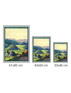 Affiche Chemins de fer d’Alsace Oderen Wildenstein en 3 formats différents